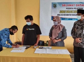 Penandatangan MOU Antara Desa Pintar dengan SMKN 1 Banjarnegara